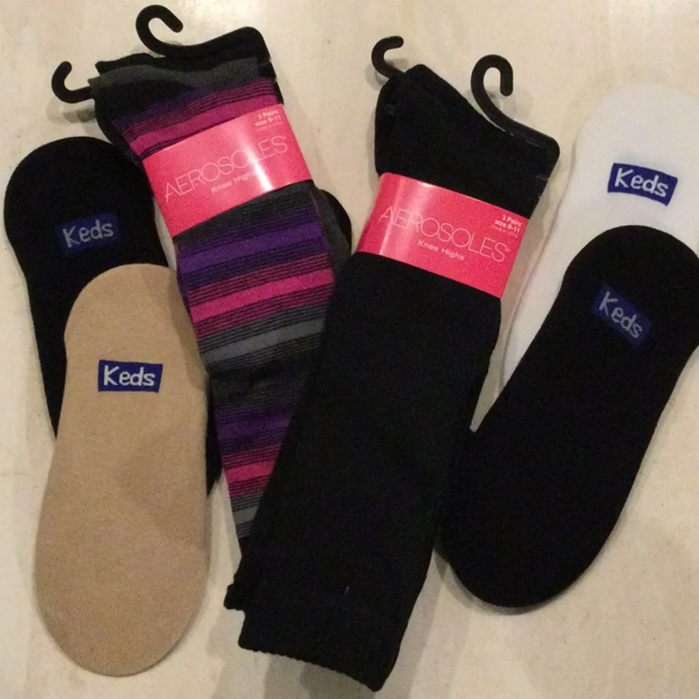 Socks Aerosoles Knee Highs Keds No Show 10 Pairs